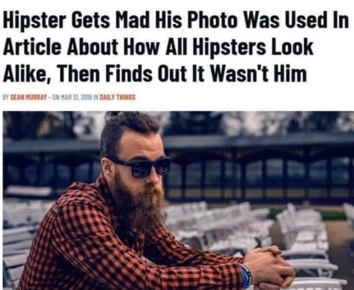 Hipster Gets Mad His Photo Was Used Article About How All Hipsters Look Alike, Then Finds Out К Wasn't Him