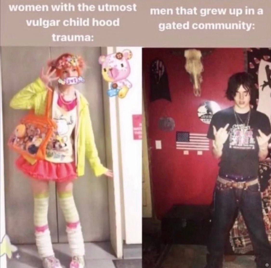 women with the utmost men that grew vulgar child hood gated community: trauma: 4
