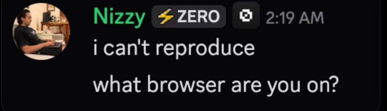 reproduce what browser are you