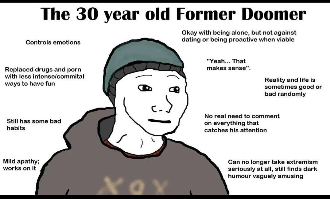 Okay with being alone, but not against Controls emotions dating or being proactive when viable "Yeah... That Replaced drugs and porn makes sense". Reality and life is sometimes good or bad randomly у 