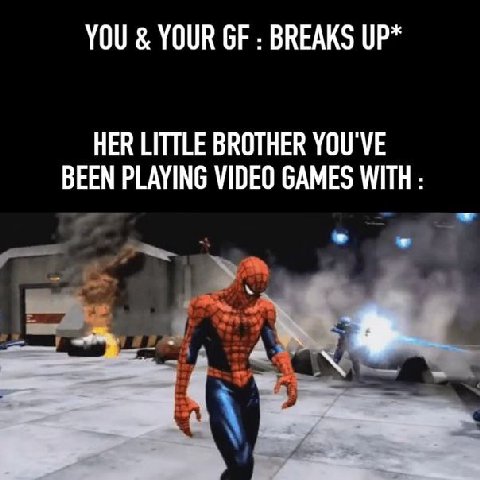 YOU YOUR BREAKS UP* HER LITTLE BROTHER YOU'VE BEEN PLAYING VIDEO GAMES WITH