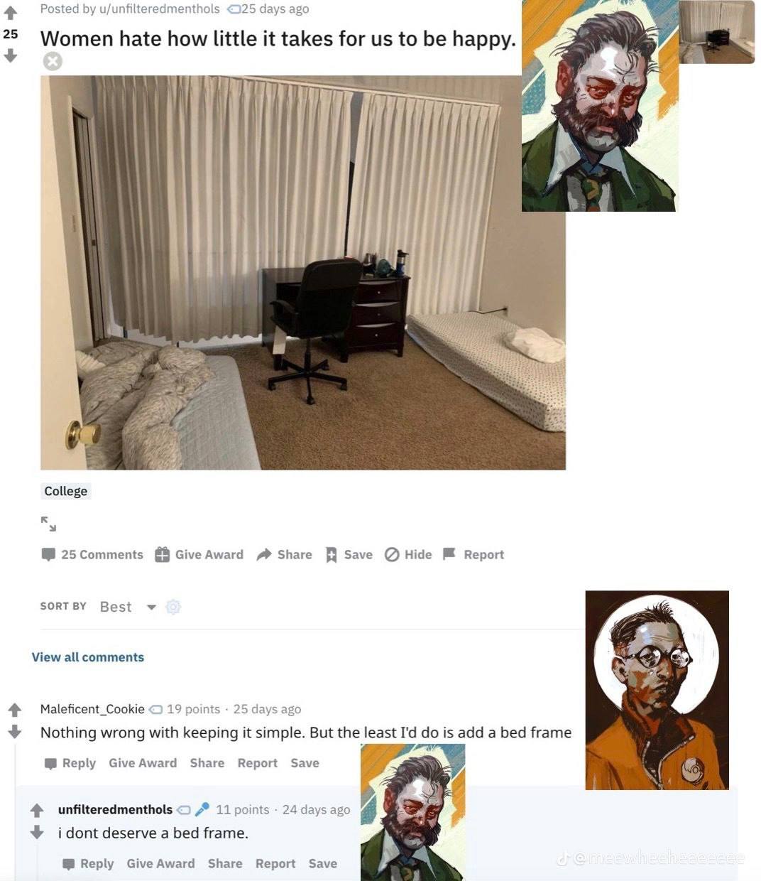 Posted u/unfilteredmenthols 25 days ago 25 Women hate how little it takes for to be happy. i Я Vue College к 25Comments #8 GiveAward Share Save Hide Report SORTBY Best View all comments Maleficent_Coo