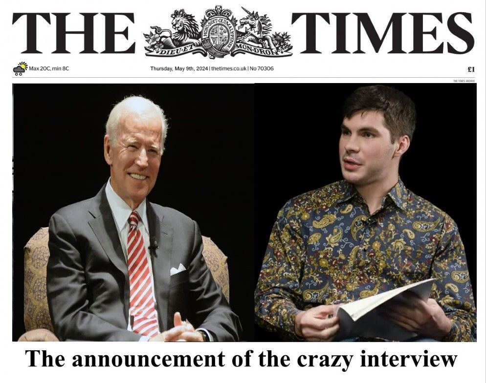 75) Я 7 Max min 8С Thursday, May thetimes.co.uk No 70306 £1 к 1 she а Я A в у be The announcement of the crazy interview