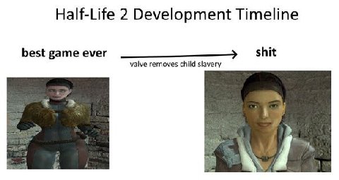 Half-Life 2 Development Timeline shit best game ever valve removes child slavery