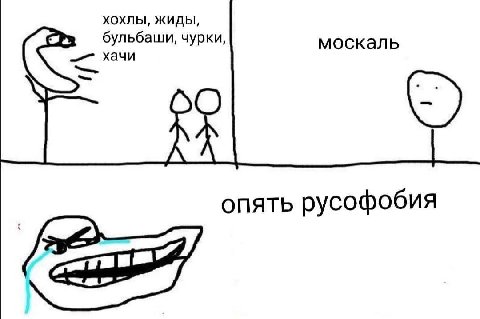 хохлы, жиды, бульбаши, чурки, москаль хачи опять русофобия