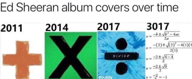 Sheeran covers over time 2011 2014 2017 -4(1)(1
