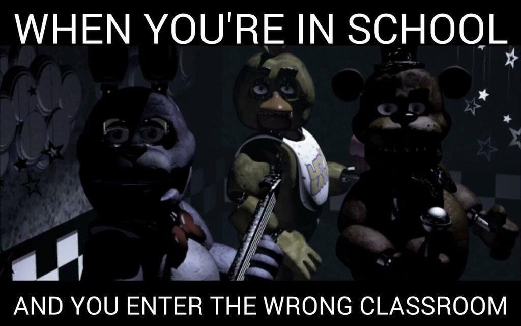 WHEN YOURE IN SCHOOL AND YOU ENTER THE WRONG CLASSROOM