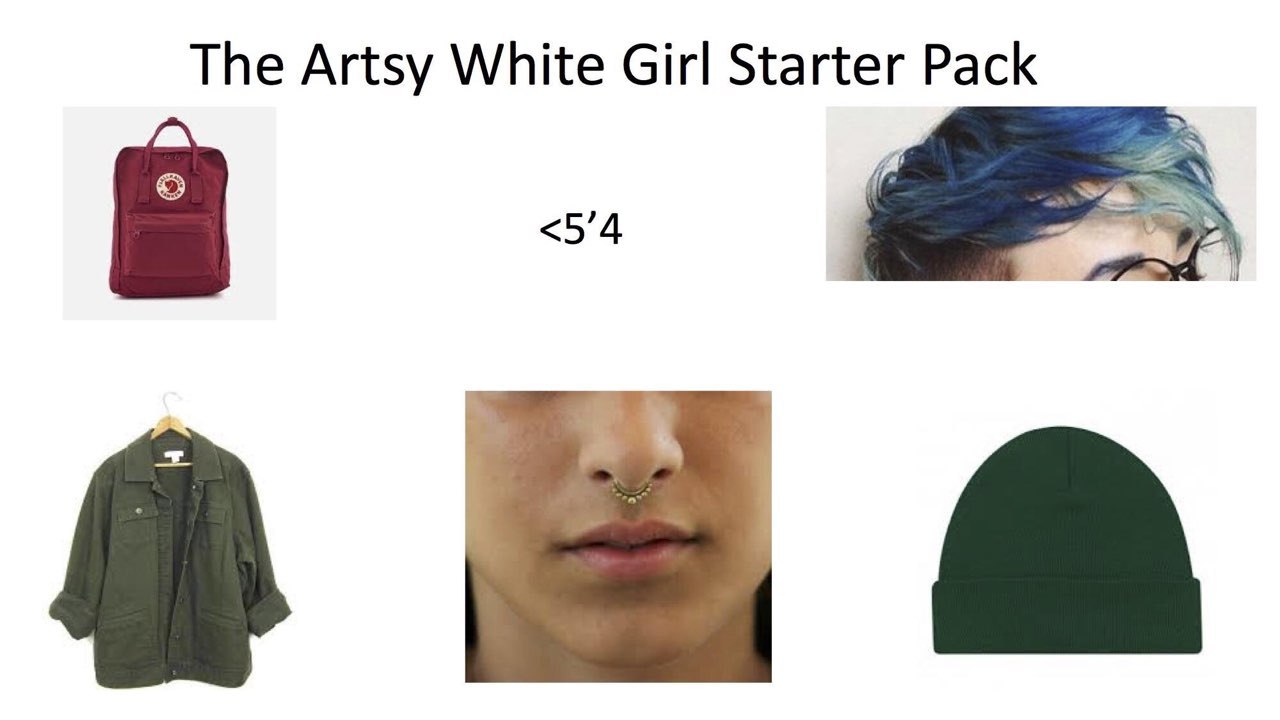 The Artsy White Girl Starter Pack a