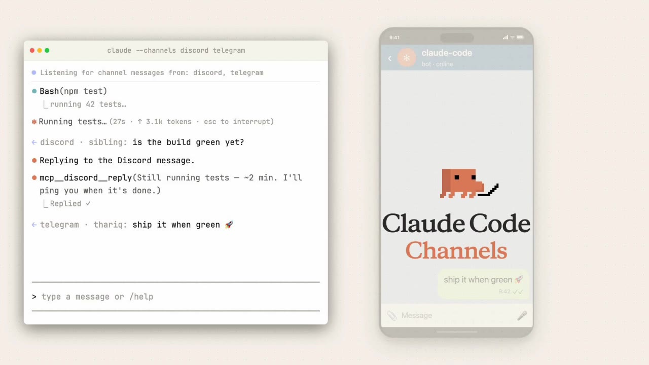 Я же говорю телеграм себя норм чувствует в эпоху кодинг агентов – Claude Code теперь можно официально подключить к ТГ боту, вот инструкция