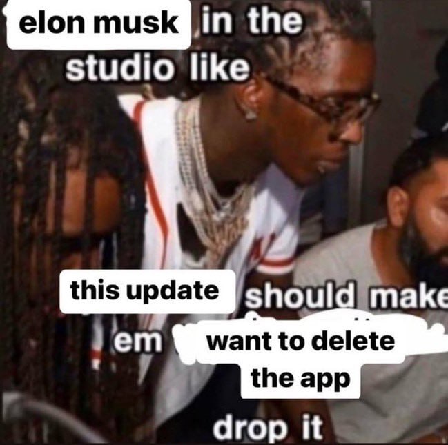 in the Studio like this update should make want to delete the app drop it