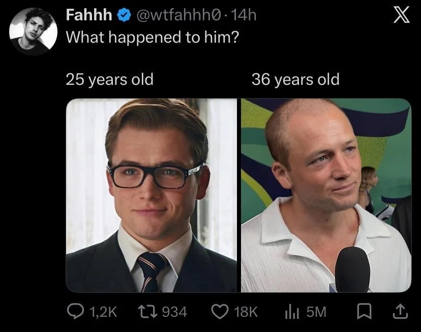 Fahhh What happened to him? 25 years old 36 years old
