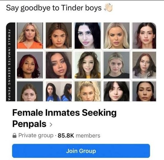 Say goodbye to Ттаег boys 3} Female Inmates Seeking Penpals Private group members