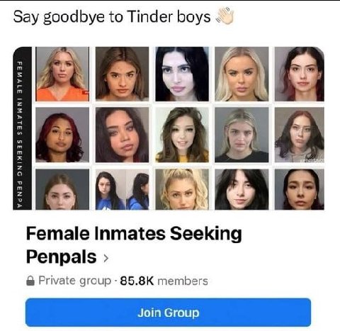 Say goodbye to Ттаег boys 3} Female Inmates Seeking Penpals Private group members