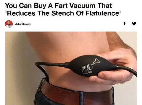 You Can Buy А Fart Vacuum That The Stench Of Flatulence' Jake Massey