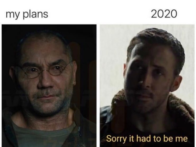 my plans 2020 Sorry it had to be me