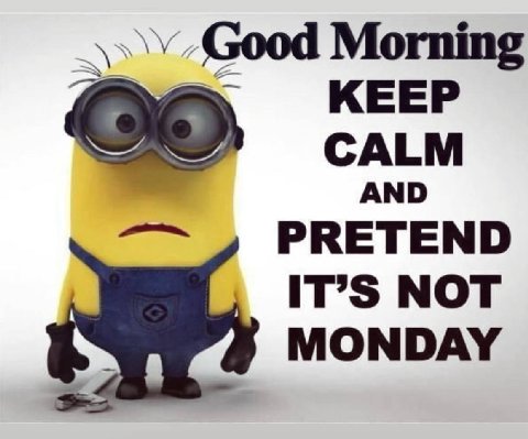 Good Morning KEEP CALM AND PRETEND IT’S NOT MONDAY