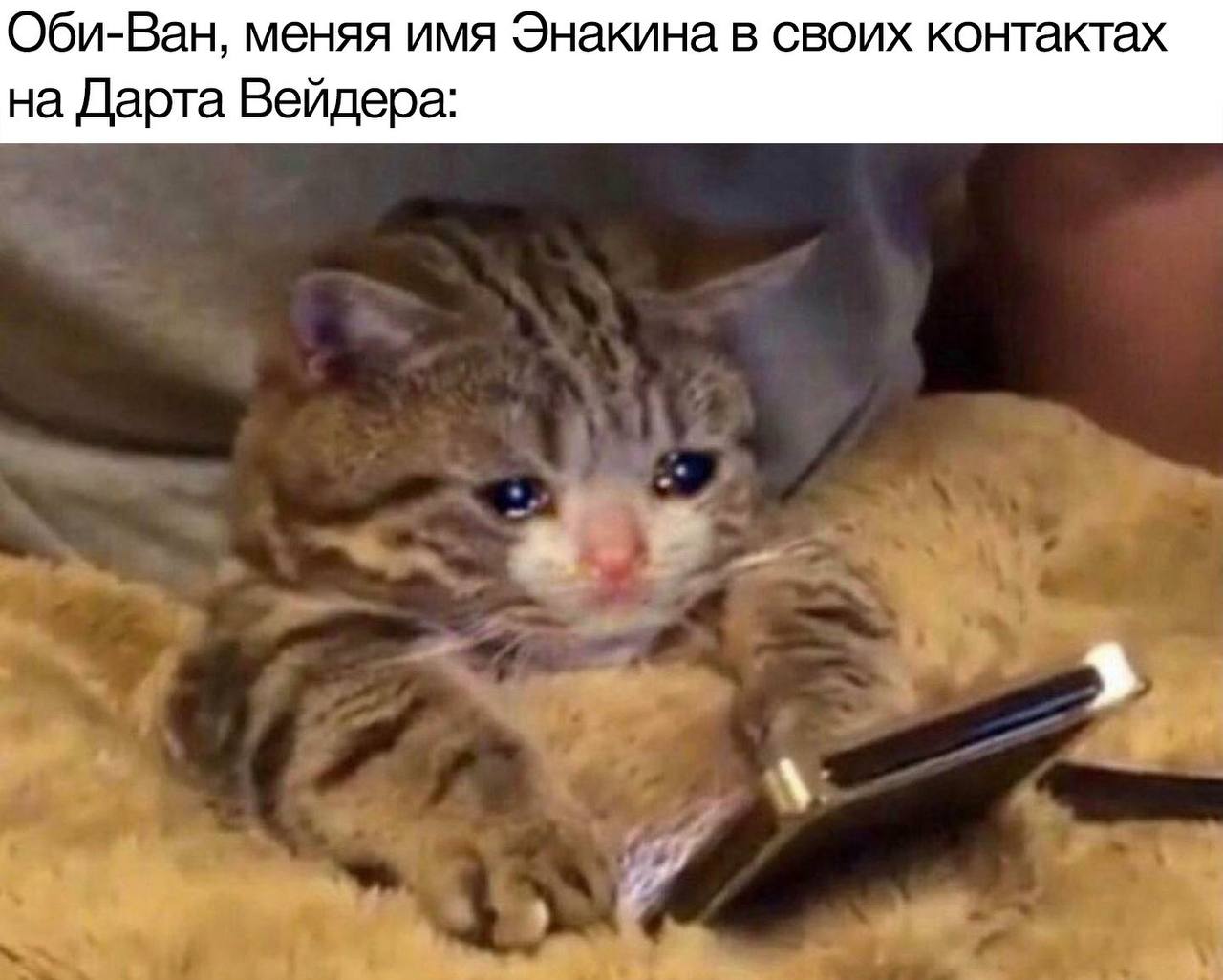 Оби-Ван, меняя имя Энакина в своих контактах на Дарта Вейдера:
