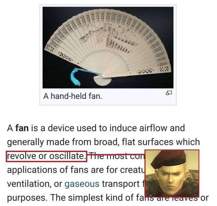 А fan. A fan is a device used to induce airflow and generally made from broad, flat surfaces which applications of fans are for creat ventilation, or gaseous transport purposes. The simplest kind of a