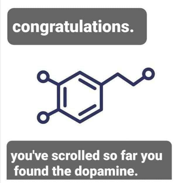 congratulations. you've scrolled so far you found the dopamine.