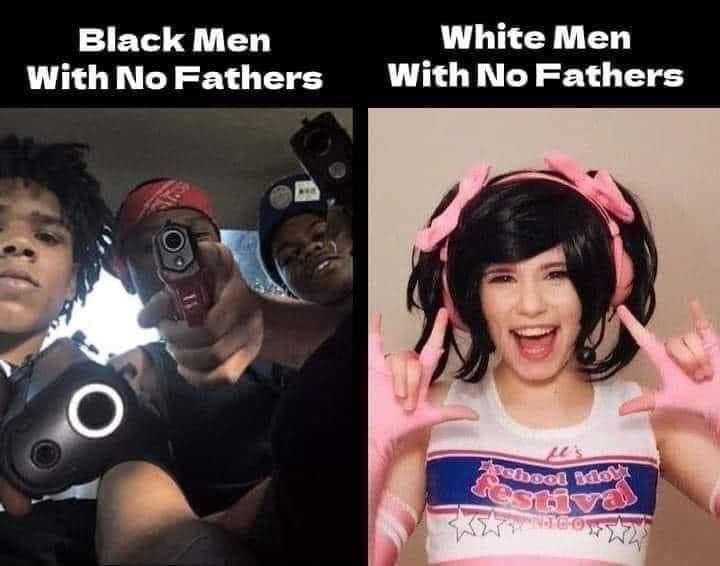 Black Men White Men With No Fathers With No Fathers у О