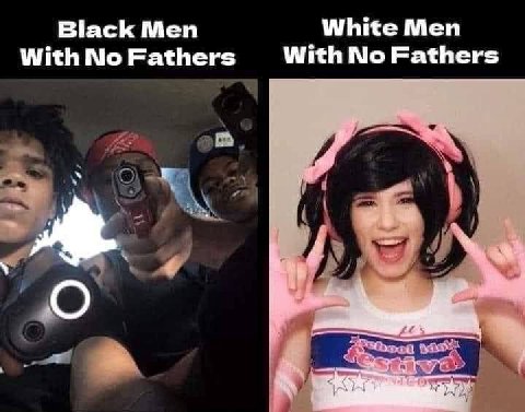 Black Men White Men With No Fathers With No Fathers у О