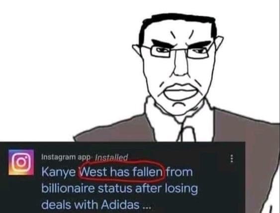 в А И Kanye West has billionaire status after losing deals with Adidas