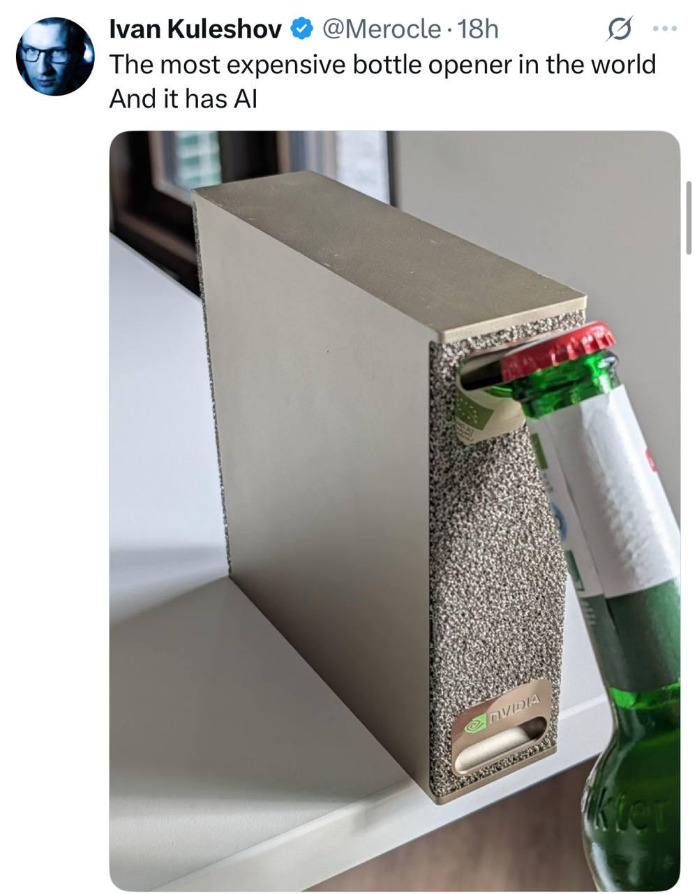 Ivan Kuleshov @Merocle-18h The most expensive bottle opener in the world And it nae