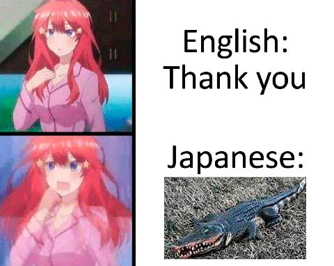 English Thank you 1 Japanese: Sak 4