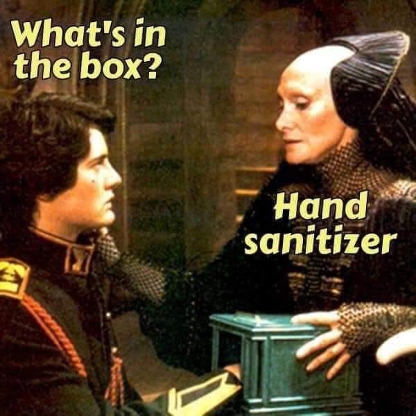 What's the box? 2 Hand sanitizer