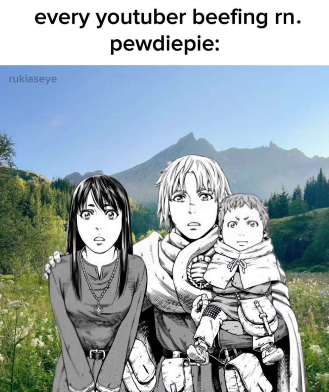 every youtuber beefing pewdiepie: rukiaseye