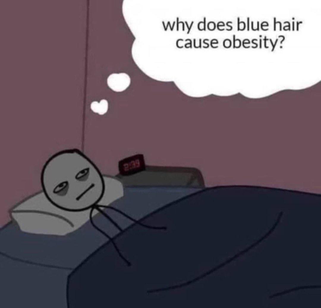 why does blue hair cause obesity?