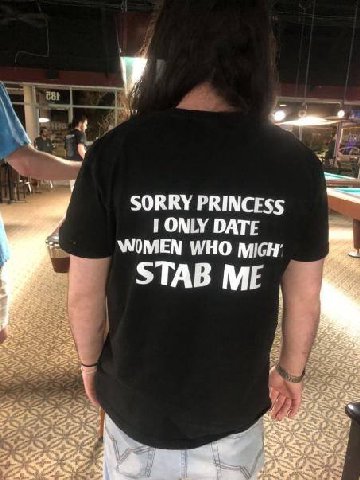 SORRY PRINCESS ONLY DATE WOMEN WHO STAB