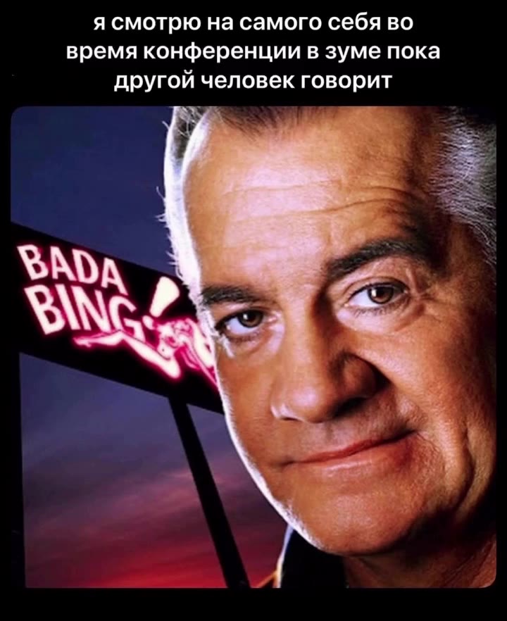 я смотрю на самого себя во время конференции в зуме пока другой человек говорит
