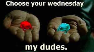 Choose your wednesday my dudes.