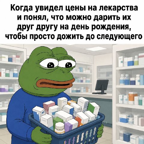 Когда увидел цены на лекарства и понял, что можно дарить друг другу на день рождения, чтобы просто дожить до следующего к