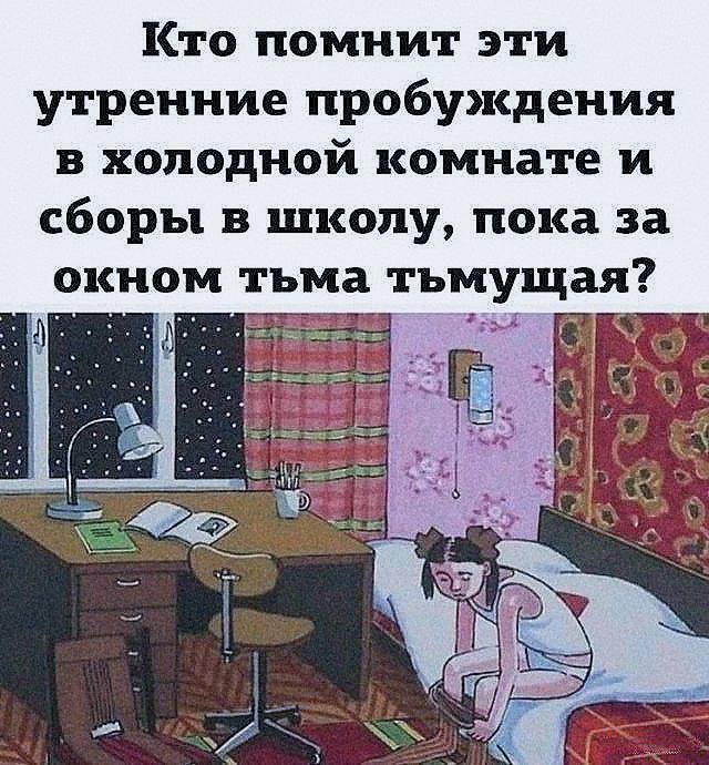 Кто помнит эти утренние пробуждения в холодной комнате и сборы в школу, пока за окном тьма тьмущая? veal