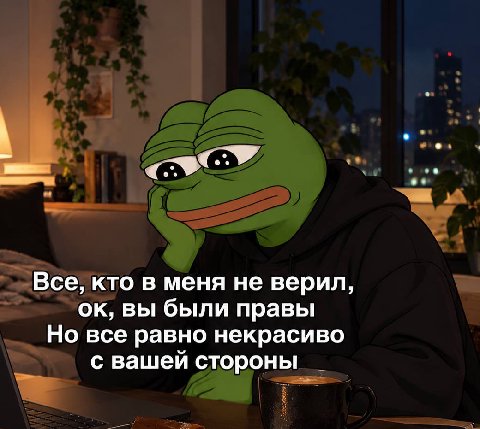 Все, кто в меня не верил, вы были правы Но все равно некрасиво с вашей стороны