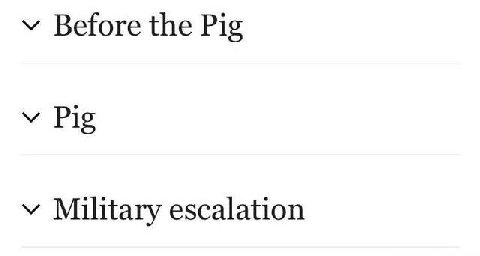 Before the Pig у Pig у Military escalation