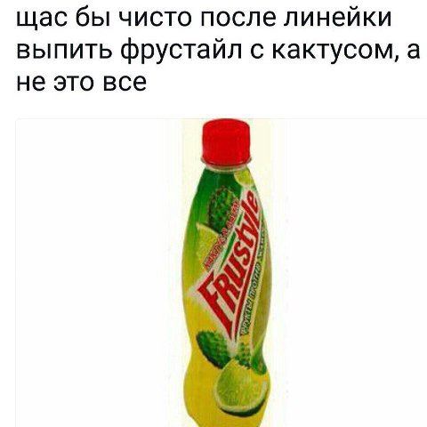 щас бы чисто после линейки выпить фрустайл с кактусом, а не это все