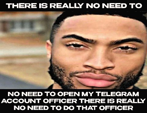THERE IS REALLY NO NEED ТО NO NEED то ОРЕМ MY TELEGRAM ACCOUNT OFFICER THERE IS REALLY NO NEED TO THAT OFFICER