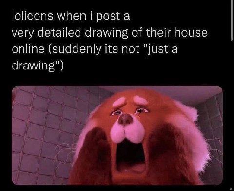 lolicons when i post a very detailed drawing of their house online (suddenly its not "just a drawing") за