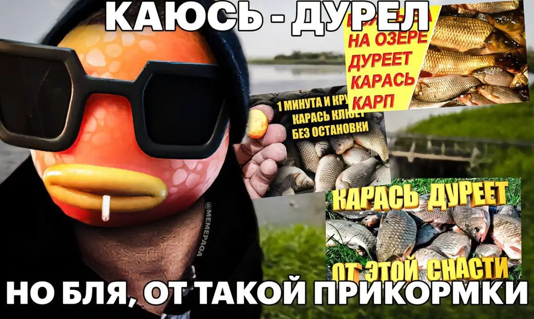 ofl 5 НА ОЗЕРЕ. ДУРЕЕТ КАРП БЕЗ on НО 4 ‚ОТТАКОЙ ПРИКОРМКИ ПРИКОРМКИ