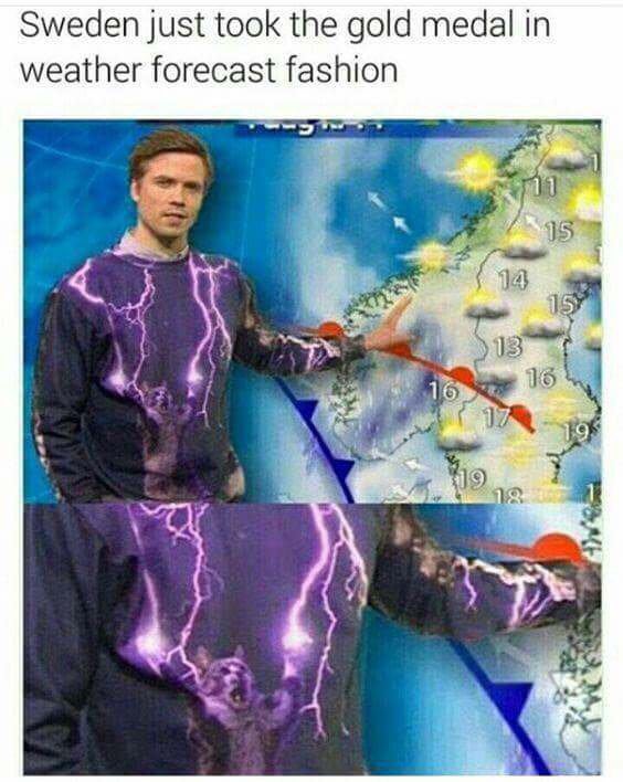 Sweden just took the gold medal in weather forecast fashion к 3 я 16} 4