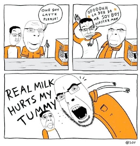 ONE SoY LATTE 90° PLEASE! 2 MILK @soy