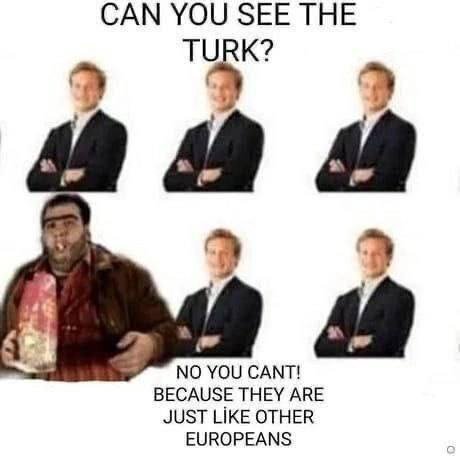 CAN YOU SEE THE 2 2 NO YOU CANT! BECAUSE THEY ARE JUST LIKE OTHER EUROPEANS