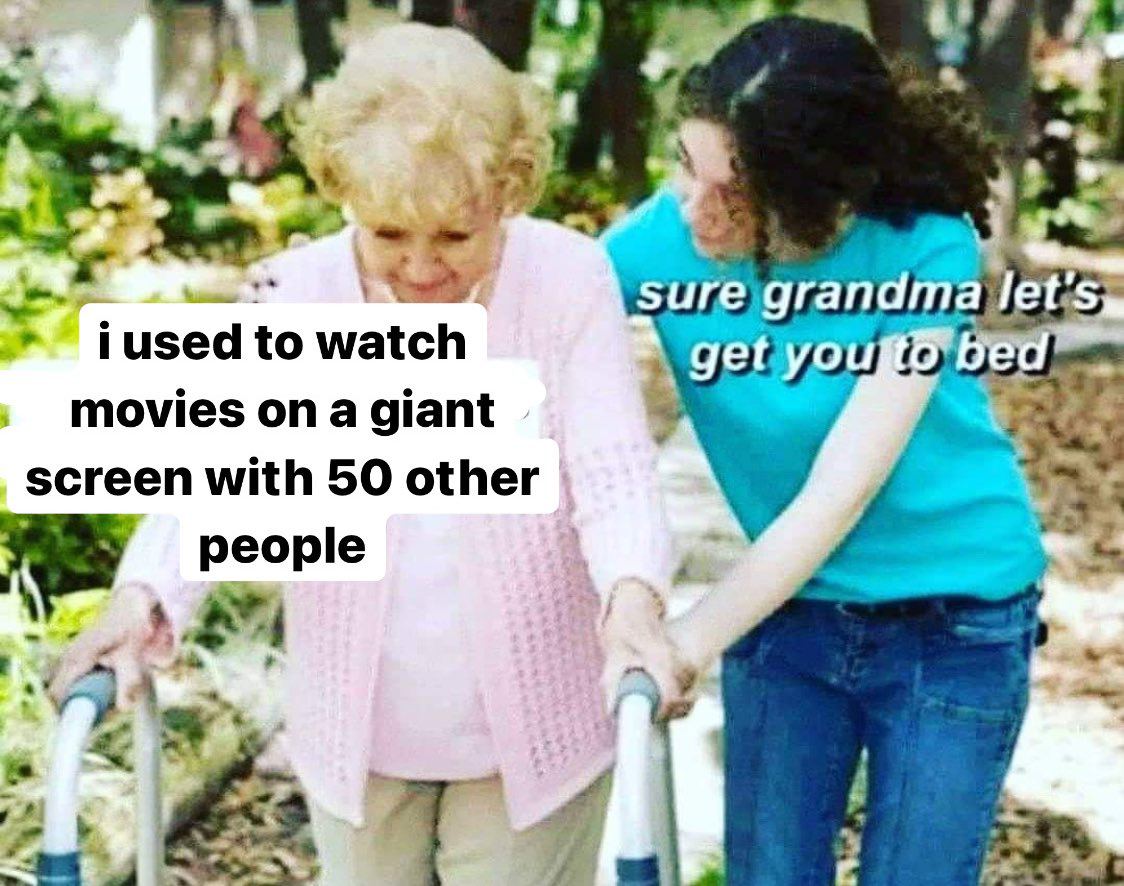 4 1 used to watch movies опа giant screen with 50 other people a®