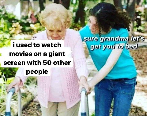 4 1 used to watch movies опа giant screen with 50 other people a®