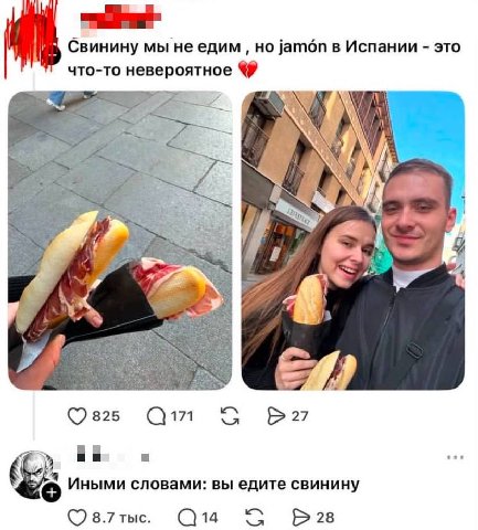 Свинину мы неедим но jamon в Испании это что-то невероятное 1 Qin на Иными словами: вы едите свинину (7 8.7тыс.