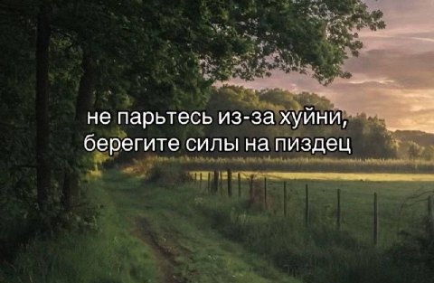 не парьтесь из-за хуини, берегите силы на пиздец