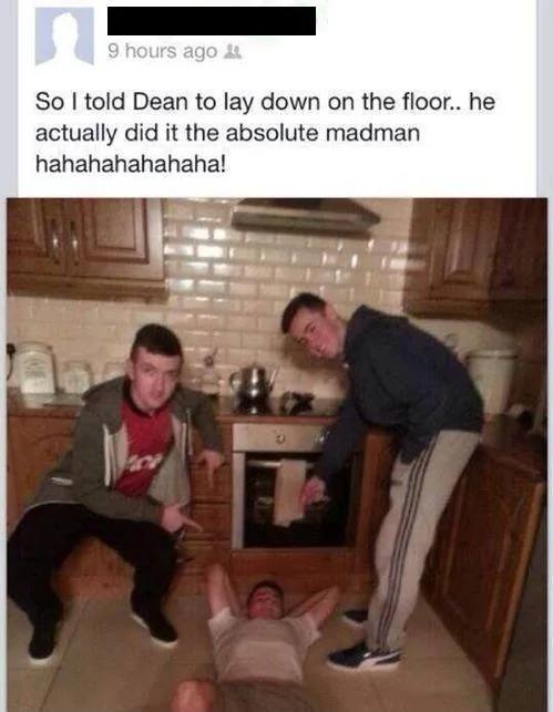 9 hours ago So told Dean to lay down on the floor.. he actually did it the absolute madman hahahahahahaha!
